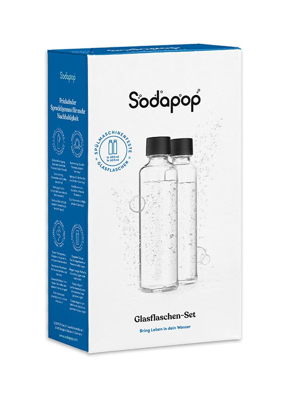 mySodapop Karbonisiererflasche – 1 l und 600 ml – für Logan, 2 Stk.