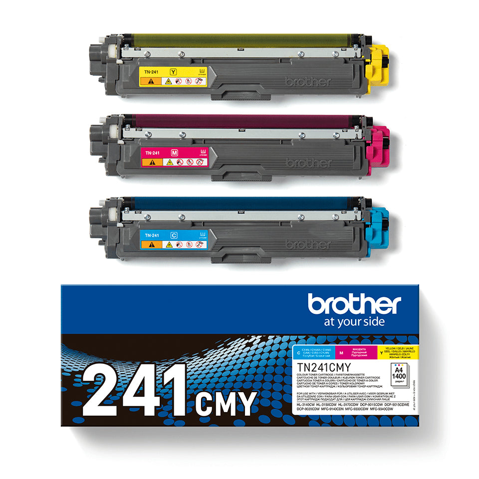 Brother Toner-Multipack TN-241CMY – C/M/Y, 1400 Seiten – für HL-3140/HL-3170