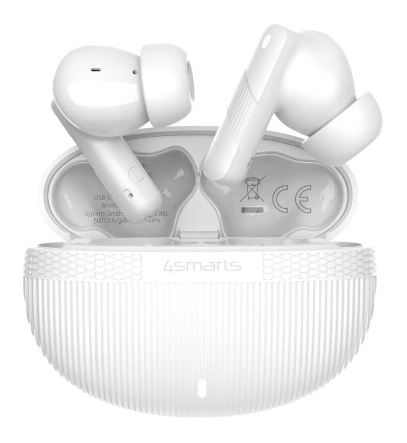 4smarts SkyBuds Screen ANC – True Wireless In-Ear Kopfhörer – Bluetooth – Weiss – bis 20 h