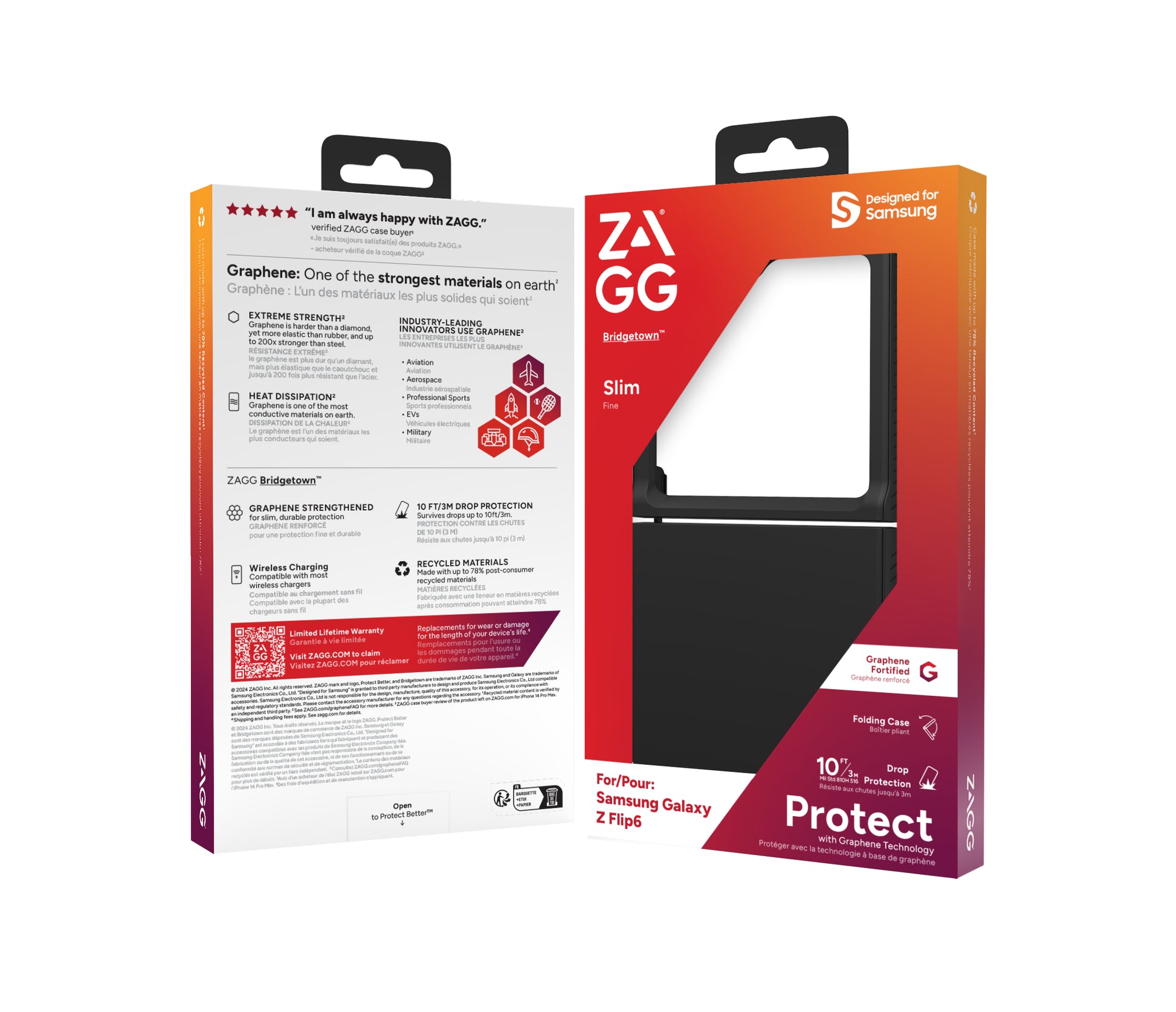 ZAGG Backcover Bridgetown – für Samsung Galaxy Z Flip 6 – schwarz