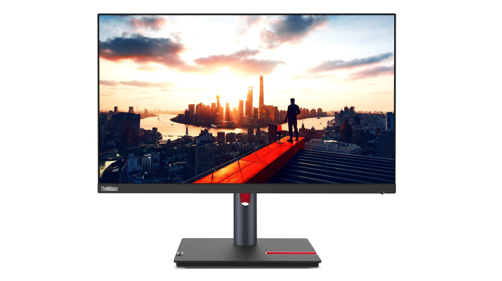 Lenovo P24H-30 – Monitor, 23,8" 2560 × 1440 (WQHD), IPS, 60 Hz, 300 cd/m², USB-C, VESA 100 × 100, Schwarz