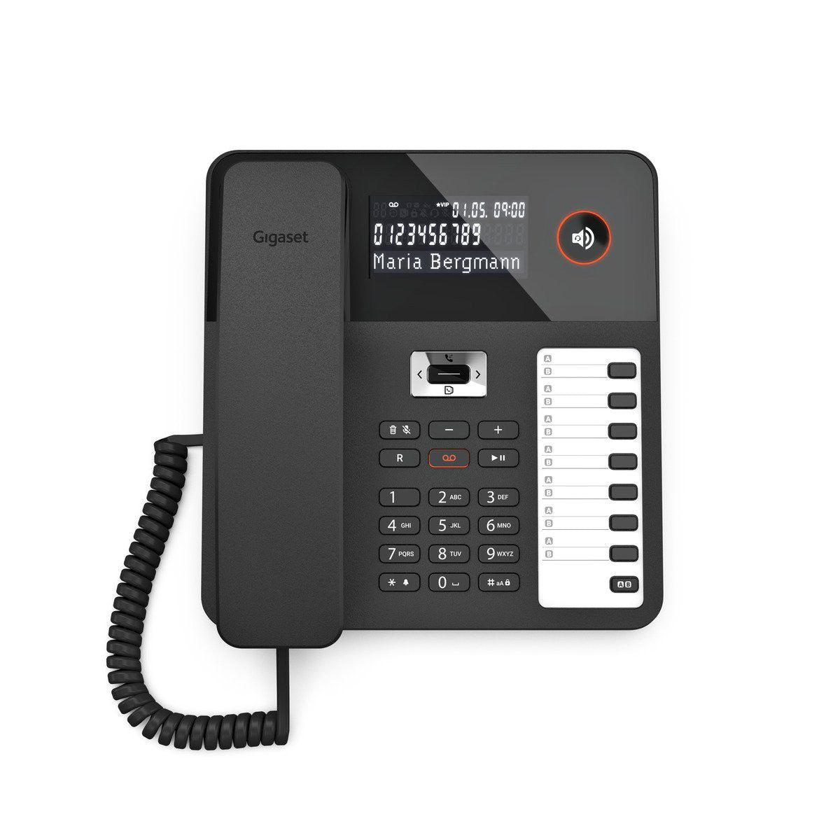 Gigaset DESK 800 A – DECT-Telefon, mit Anrufbeantworter, Freisprechen, Schwarz