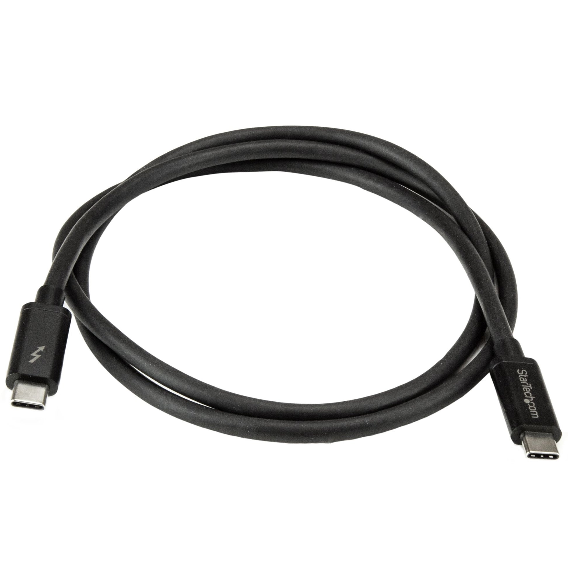 StarTech.com Thunderbolt 3 (USB-C) Kabel – 20 Gbit/s – 1 m – PD 100 W – PVC-Mantel – Schwarz