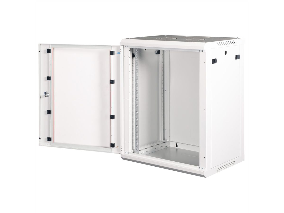 ROLINE Basic Plus – 19" Wandverteiler 15U, IP20, abschliessbar, 600 × 450 × 779 mm, lichtgrau, Stahl