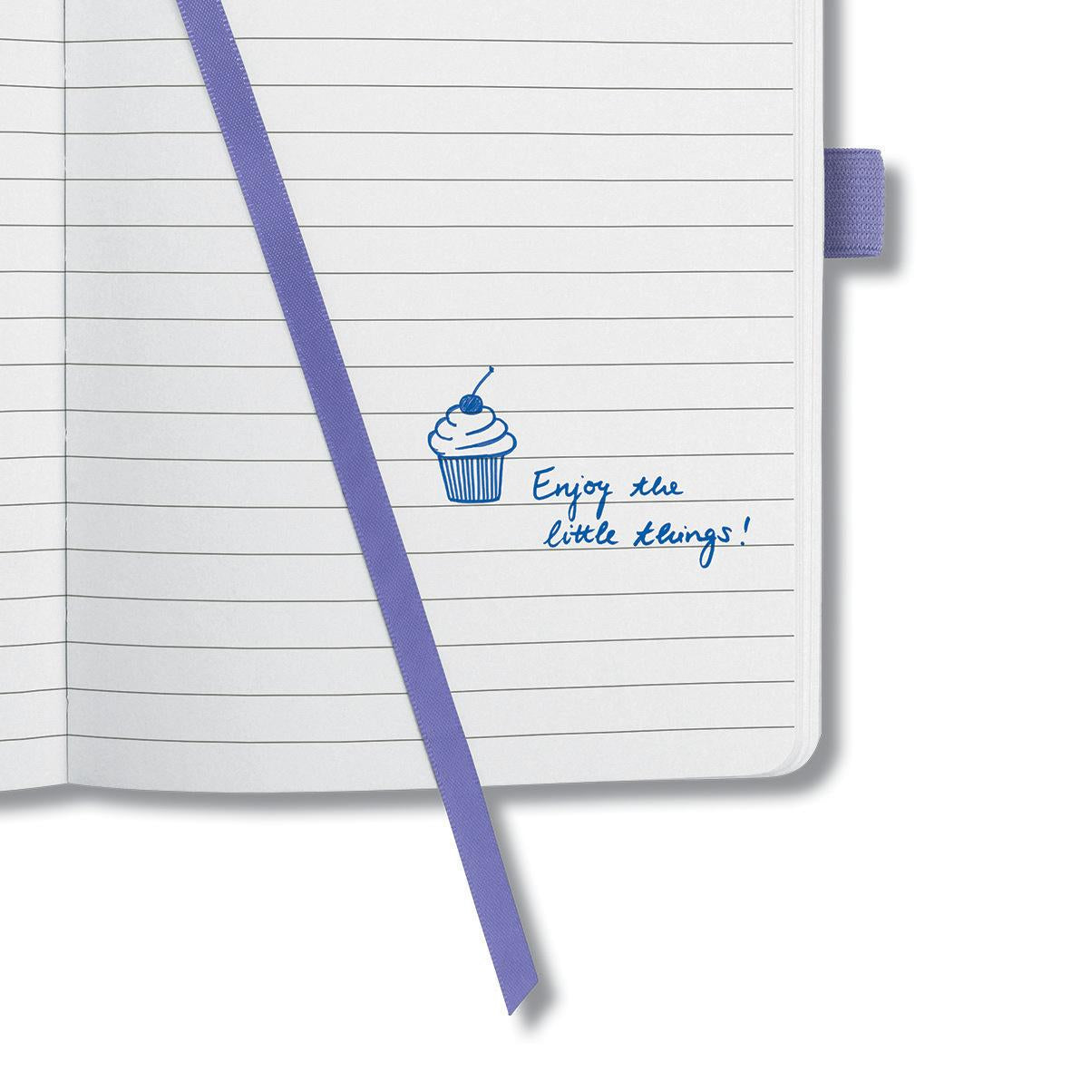Sigel Notizbuch A6, liniert, Fadenheftung, 174 Seiten, perforiert, 80 g/m² – dunkelviolett