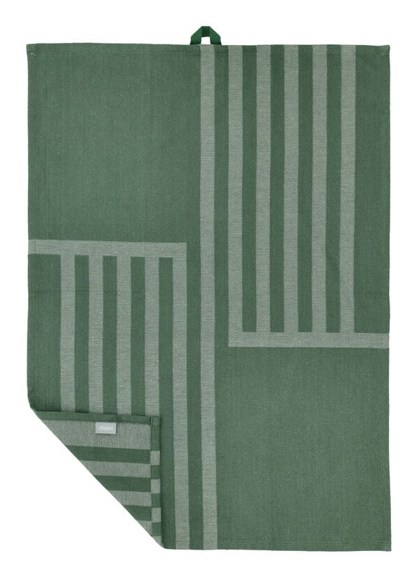 Södahl Geschirrtuch Reflection – 50 × 70 cm, Kieferngrün, Baumwolle, 2er-Set