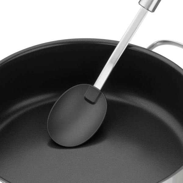 Silit Servierlöffel 34 cm, Kunststoff/Edelstahl (Griff 18/10), Schwarz/Silber, spülmaschinenfest, Aufhänger