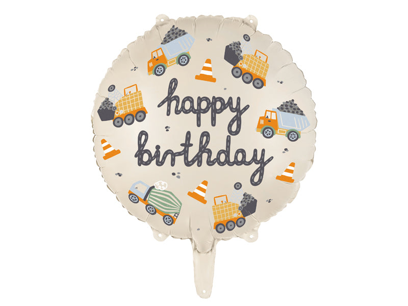 PartyDeco Folienballon Fahrzeug – Mehrfarbig – Ø 45 cm – Folie – 1 Stk