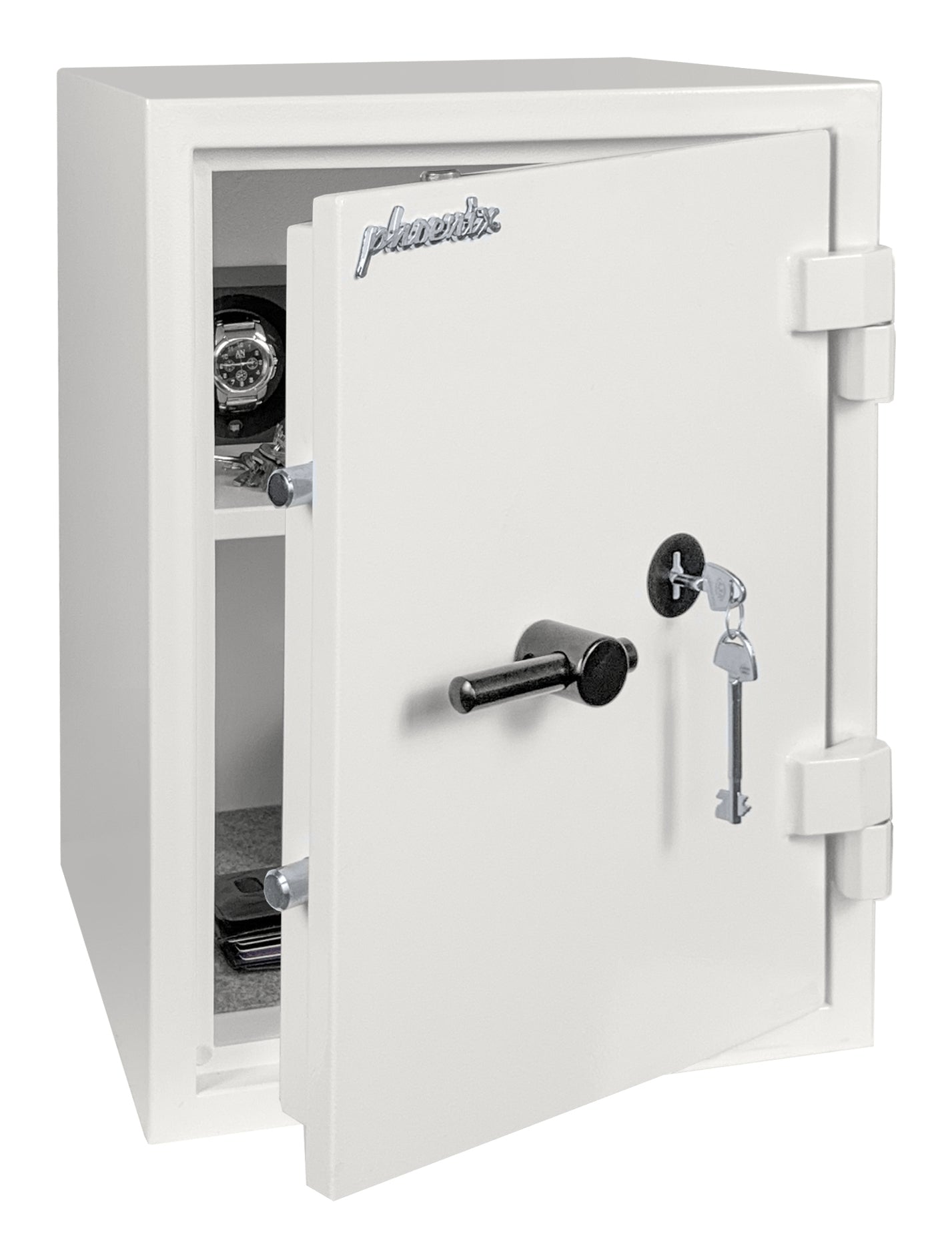 Phoenix Safe Co. Phoenix Tresor Fortress SS1453K – Schlüsselschloss – 46 l – Bodenmontage – Weiss