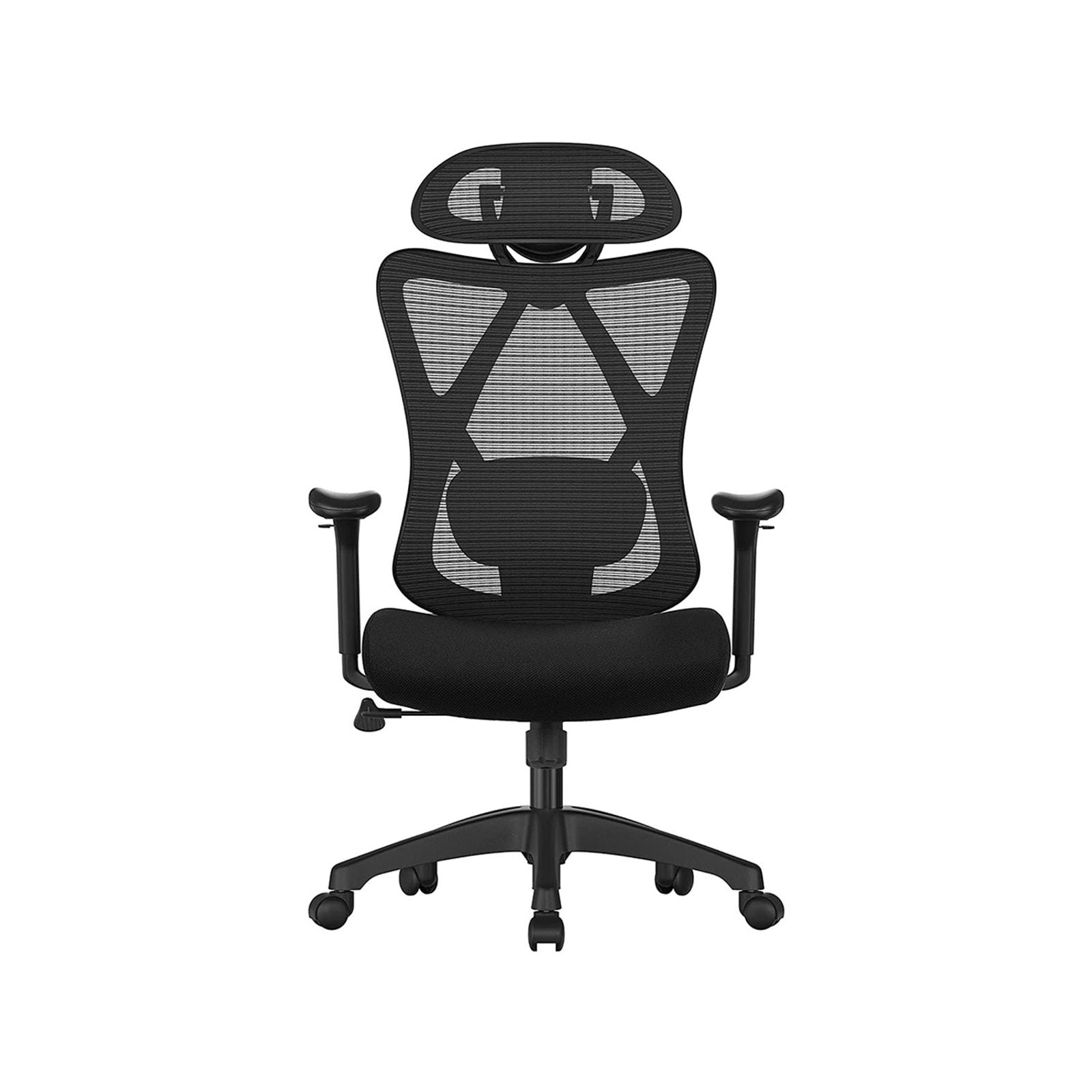 Songmics Bürostuhl – Sitzhöhe 45–54 cm, 150 kg, Schwarz