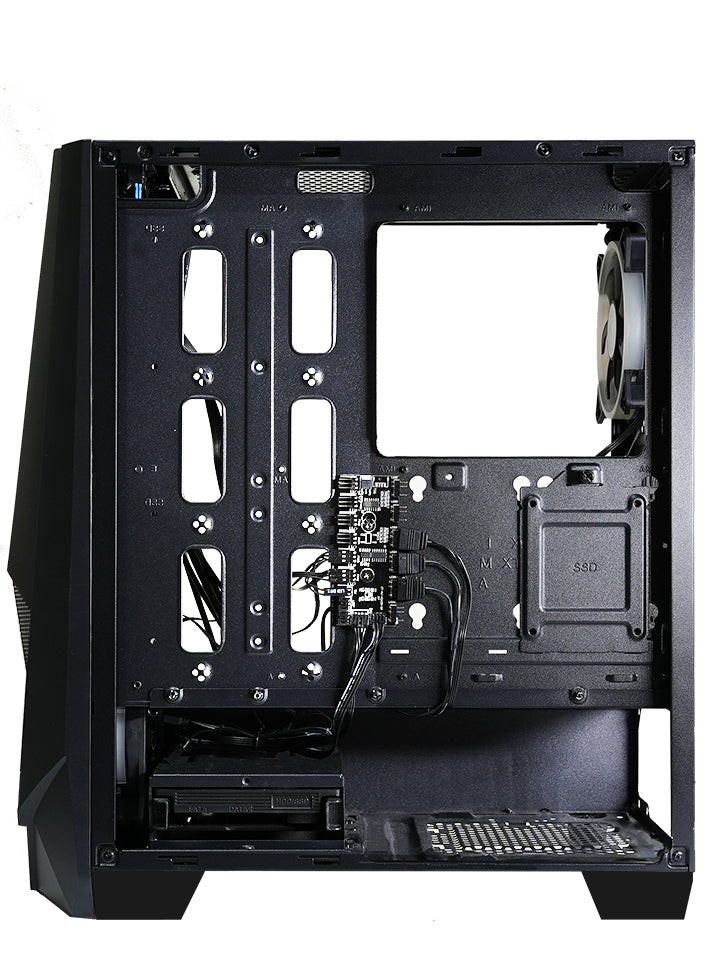 Xilence Xilent Blast X505.ARGB – PC-Gehäuse (Midi-Tower), Schwarz, 2×ARGB Lüfter, 2×USB 3.0, GPU bis 315 mm