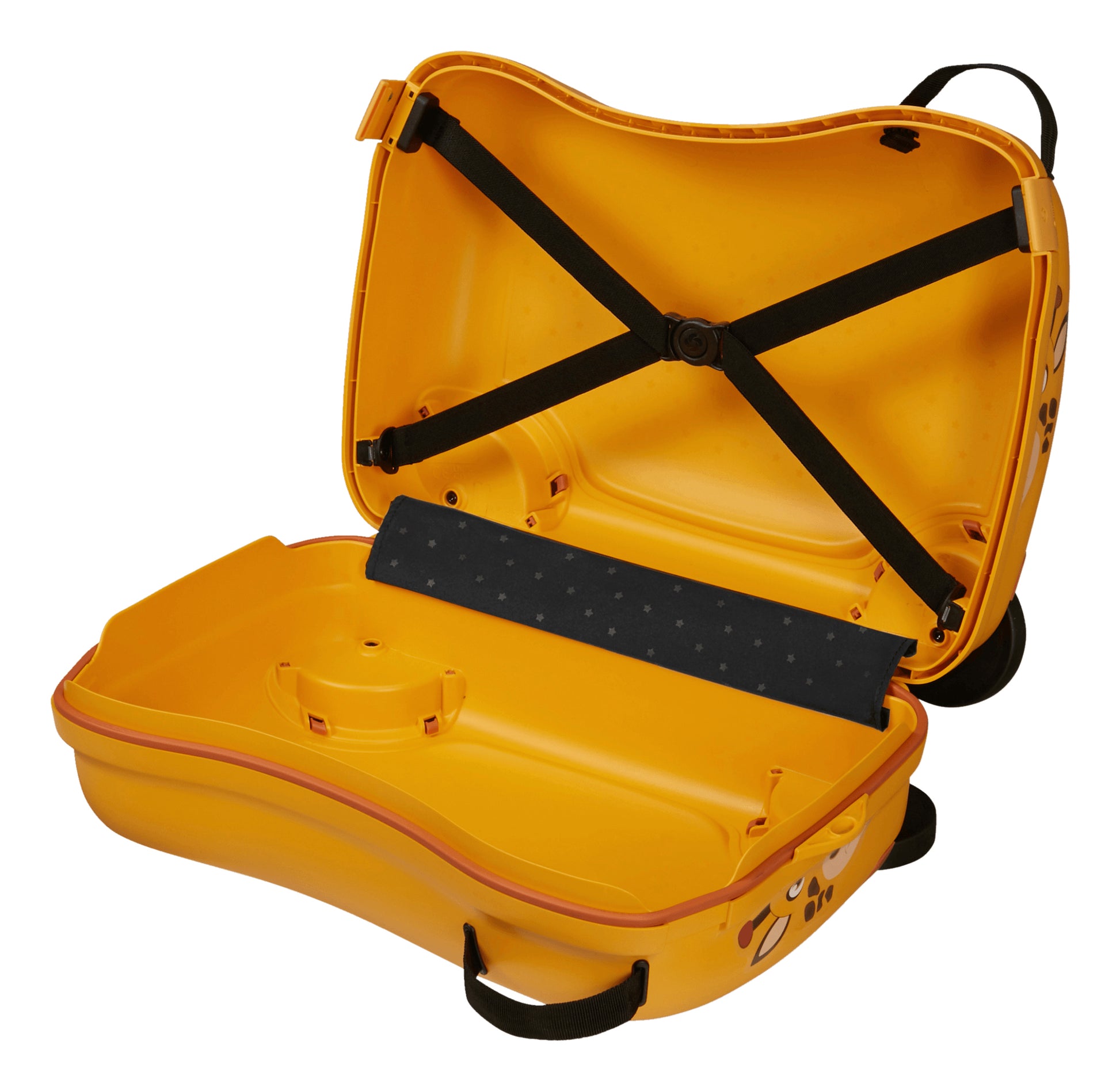 Samsonite Ride-on-Kindertrolley Dream2Go Rider Handgepäck – 30 l, 4 Rollen, Giraffenmuster, 52 × 38 × 21 cm