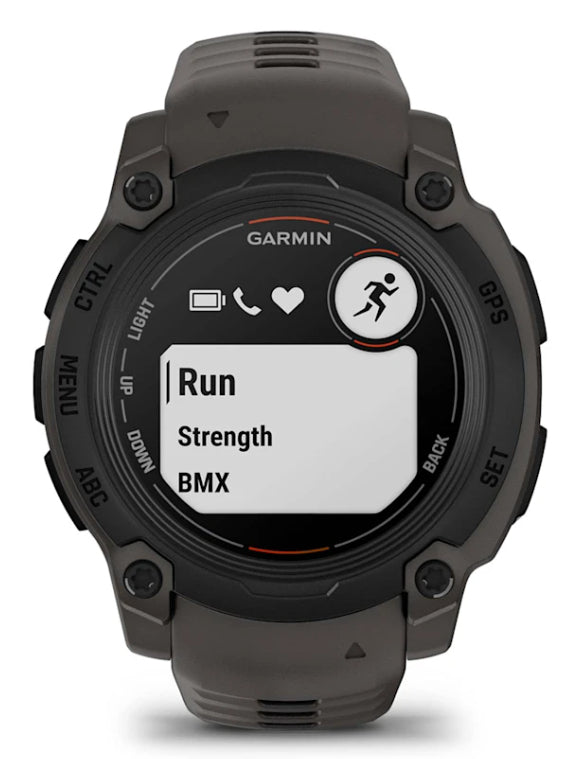 Garmin Instinct E – Smartwatch – 40 mm, Connected GPS, Bluetooth, Regen/Duschebeständig, Schwarz, Sportarmband