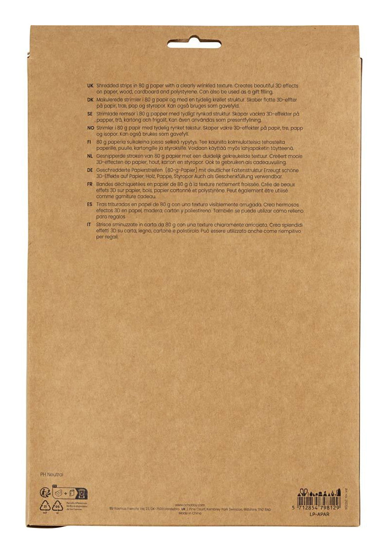 Creativ Company Papierstreifen – 0,1 kg – 3 mm – braun, rot – 1 Stück