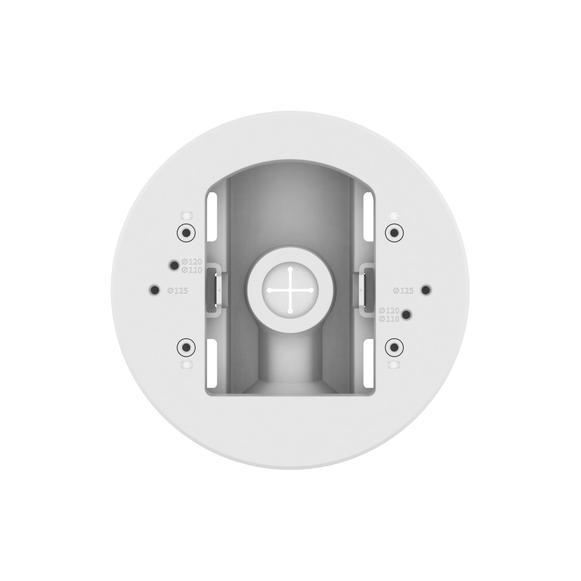 Hanwha SBD-140PMW Masthalterung – Mastmontage, Weiss, Aluminium/Kunststoff – für QNV-C8083R, QNV-C9083R und andere