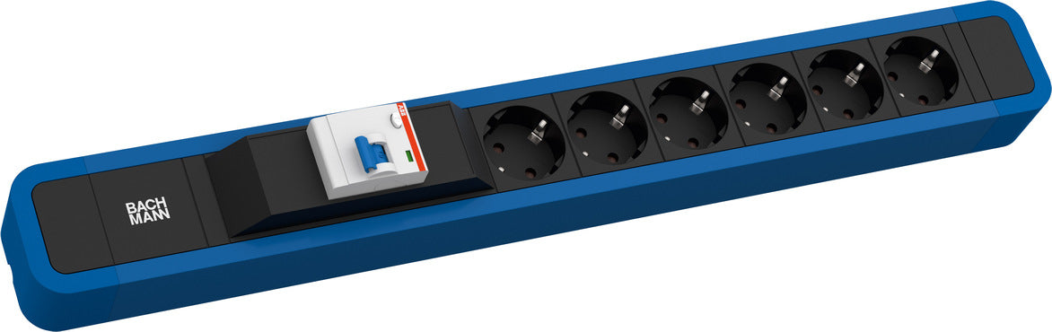 Bachmann PRIMO 2 Steckdosenleiste – 6×Schuko (Typ E/F), 2,0 m, beleuchteter Schalter