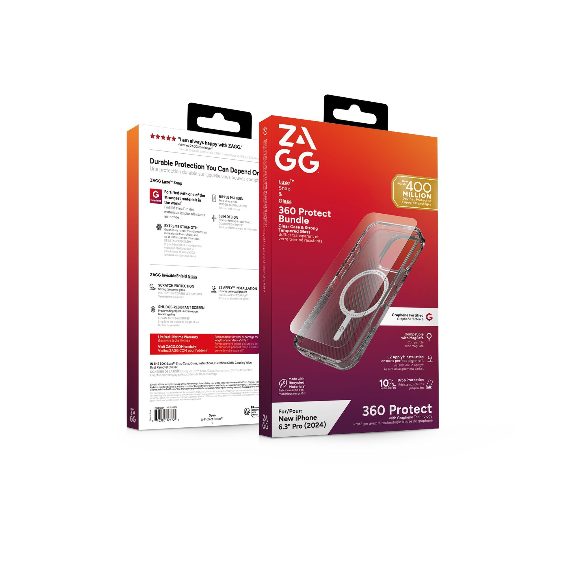 ZAGG Backcover Luxe – für Apple iPhone 16 Pro – transparent