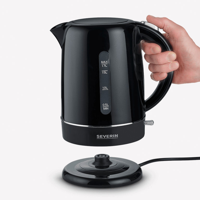 Severin Wasserkocher – 1,7 l, Kunststoff, Schwarz, WK4322