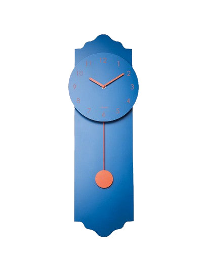 Chic-mic Wanduhr – Analog, lautlos, Ø 24 cm, blau, Holz