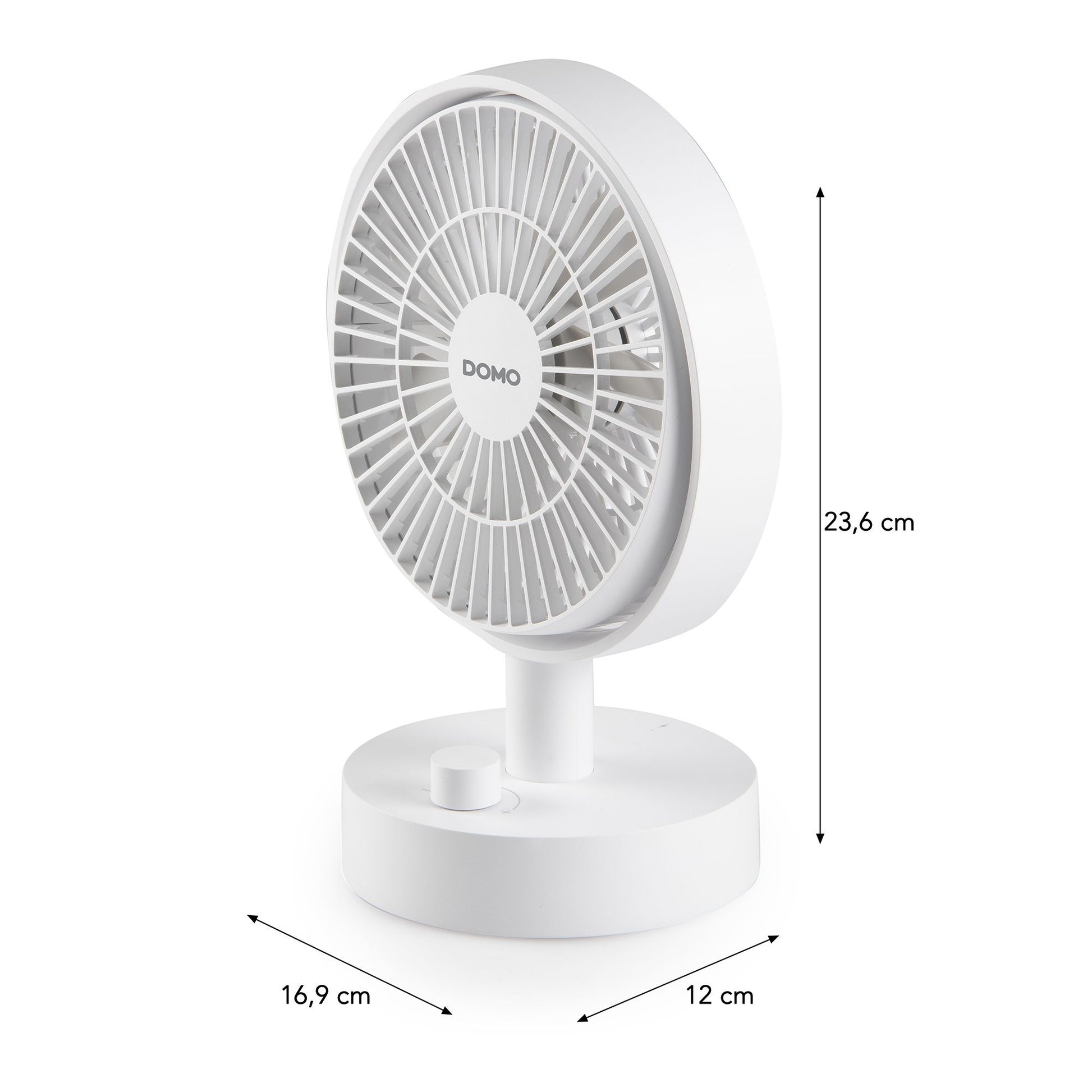 Domo Tischventilator DO8151 – 10 Stufen, oszillierend, 11 W, 20 dB(A), Weiss