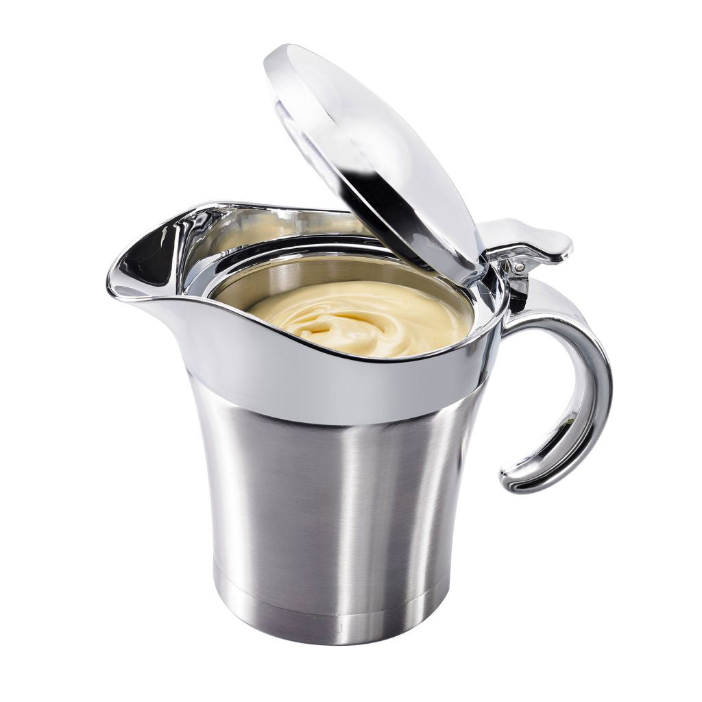 Westmark Saucenschale – 500 ml, Ø 18 cm, H 14,3 cm, Edelstahl/Kunststoff, Silber, BPA-frei