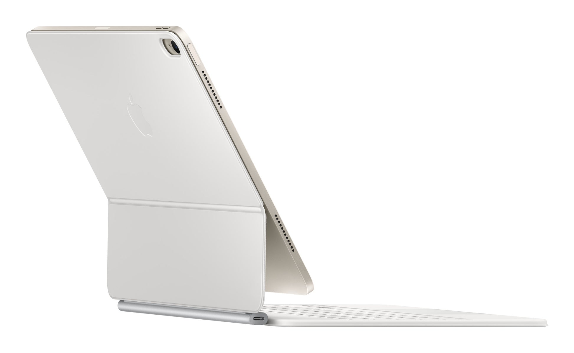 Apple Magic Keyboard Tastatur-Case für iPad Air 13" (M2–M3) – USB‑C, QWERTY (US), mit Trackpad – Weiss