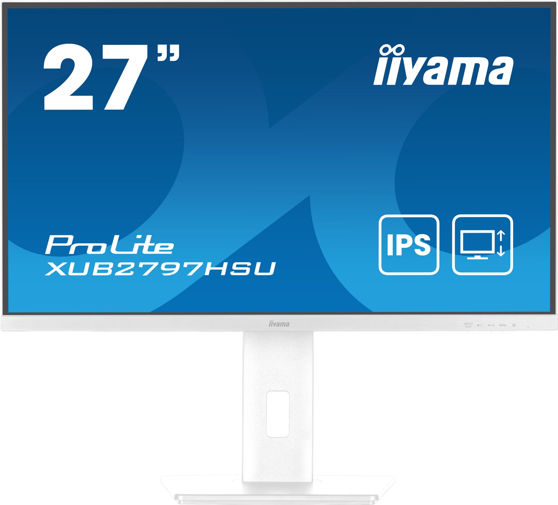 iiyama ProLite – Monitor, 27", IPS, 100 Hz, 300 cd/m², Lautsprecher, HDMI, DisplayPort, 2× USB 2.0, Weiss