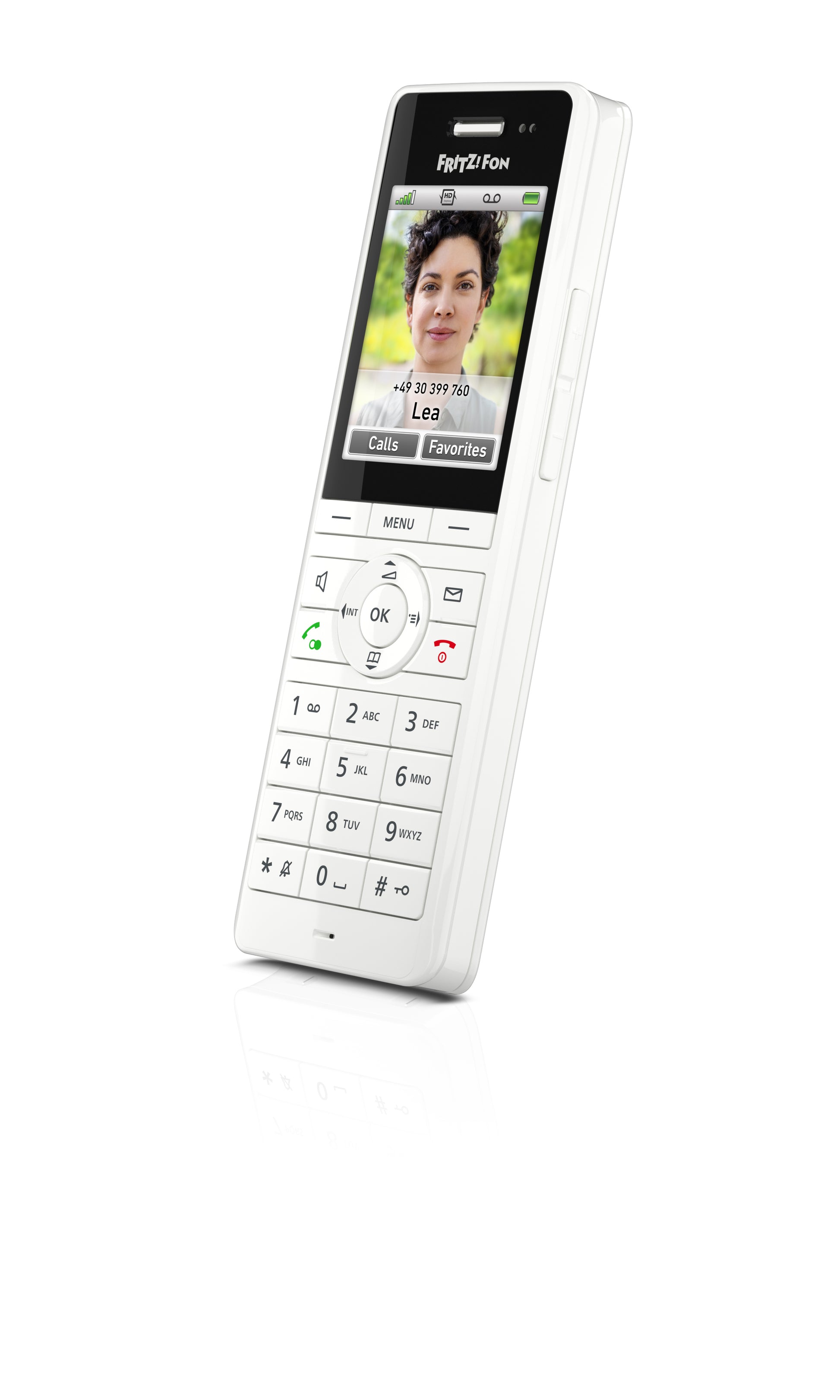 FRITZ! AVM FritzFon X6 – DECT-Telefon, nur Mobilteil, mit Anrufbeantworter, für FRITZBox/DECT-Basisstation, weiss