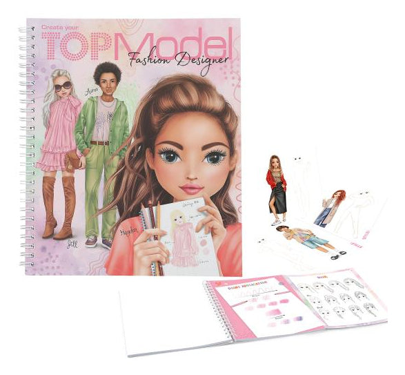 Depesche Malbuch Top Model – 24 × 20,6 cm – Spiral – 40 Seiten – Mehrfarbig