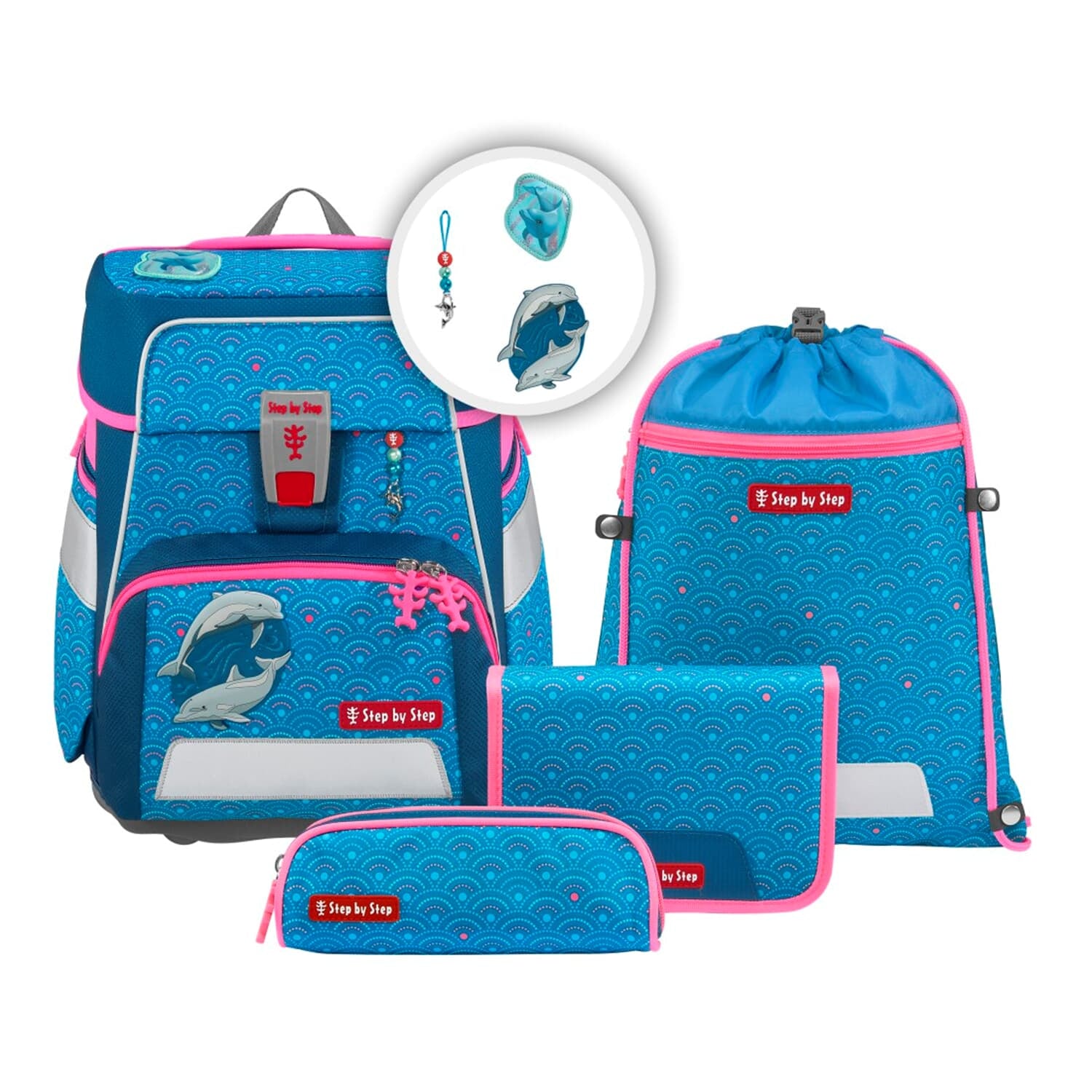 Step by Step Schulrucksack-Set Space – 5-teilig – Dolphin Pippa