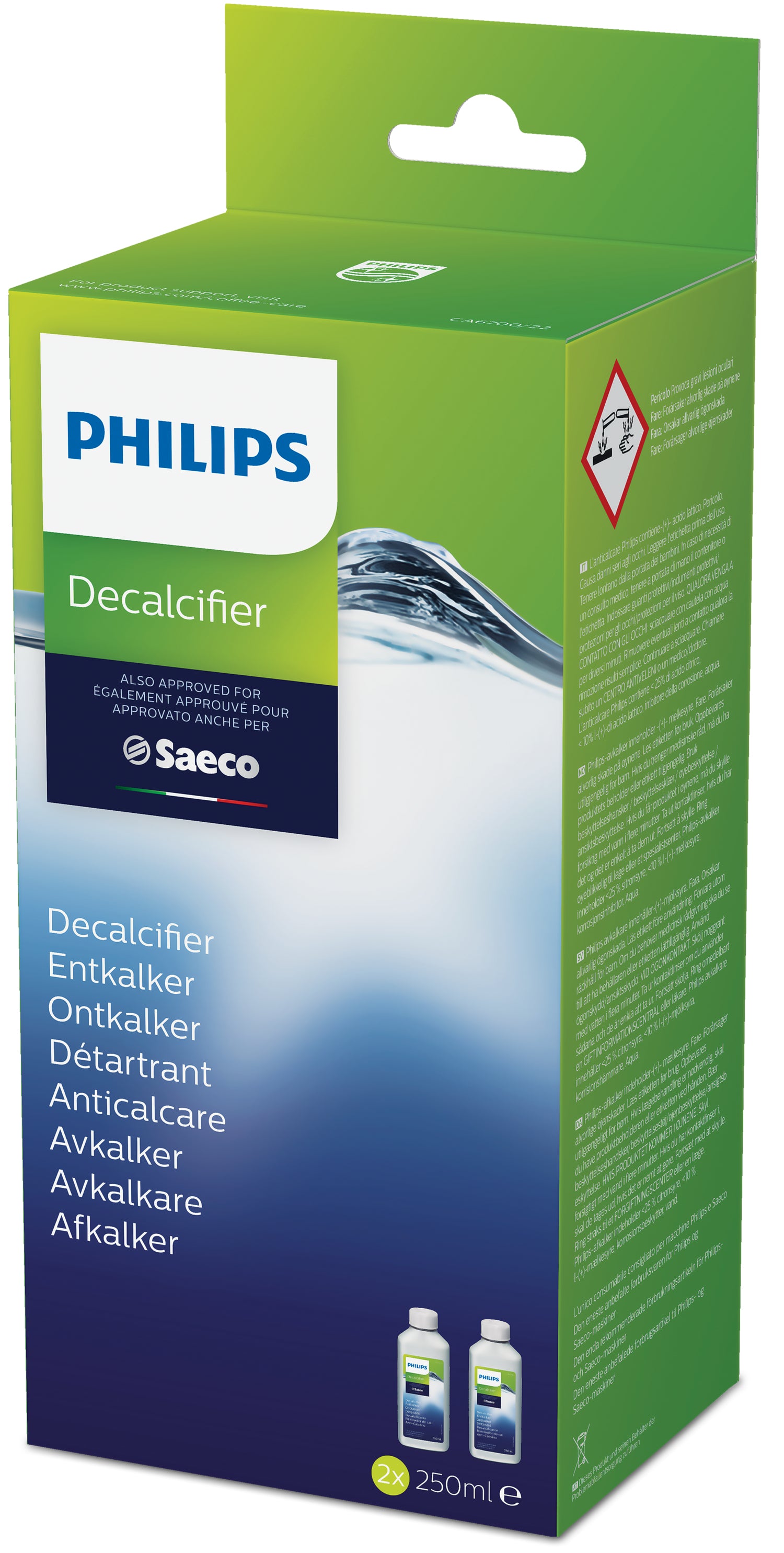 Philips Entkalker CA6700/22 – für Kaffeemaschinen, 500 ml, 2 Stk.