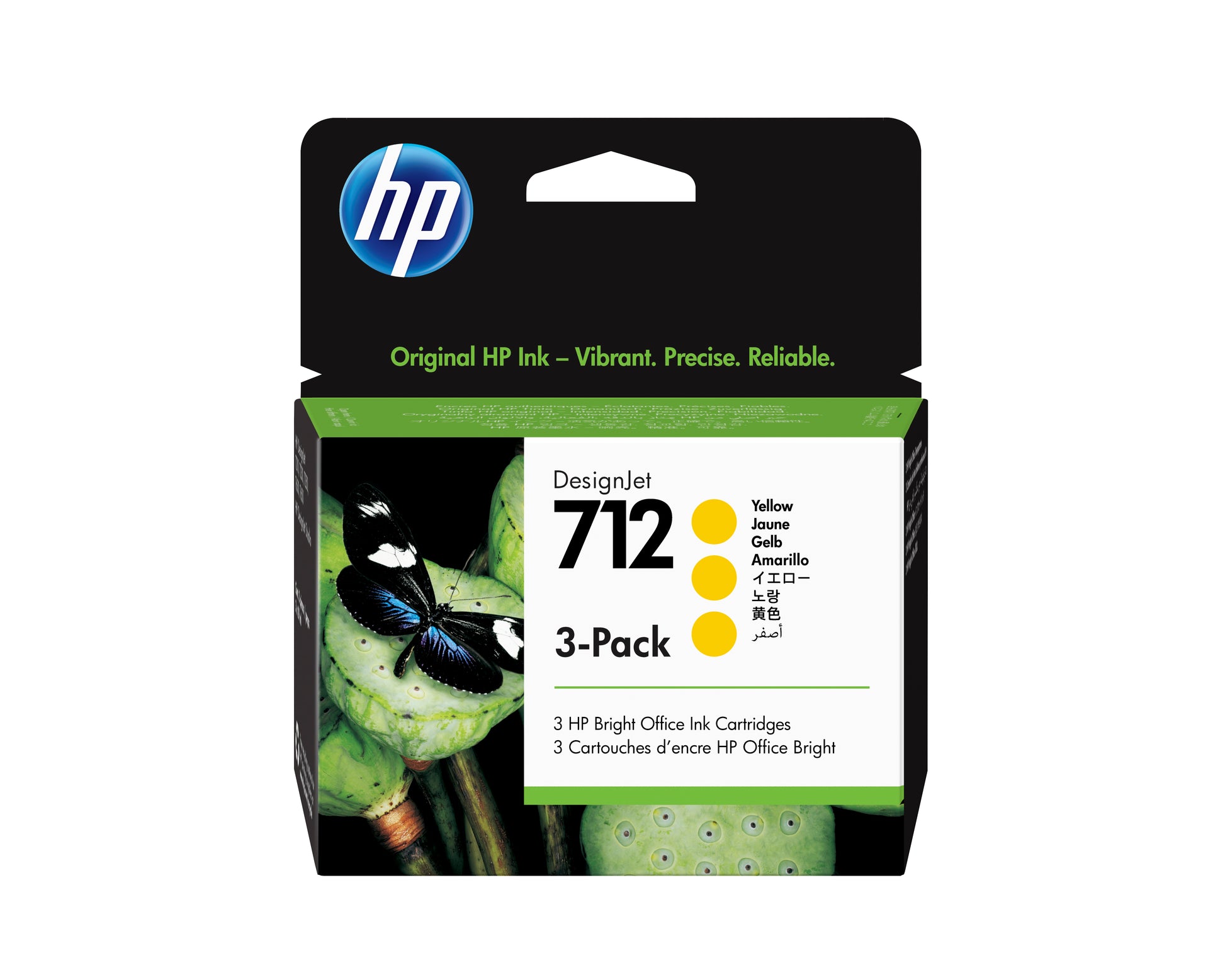 HP Tintenpatronen-Multipack 712, Gelb, 3er-Pack
