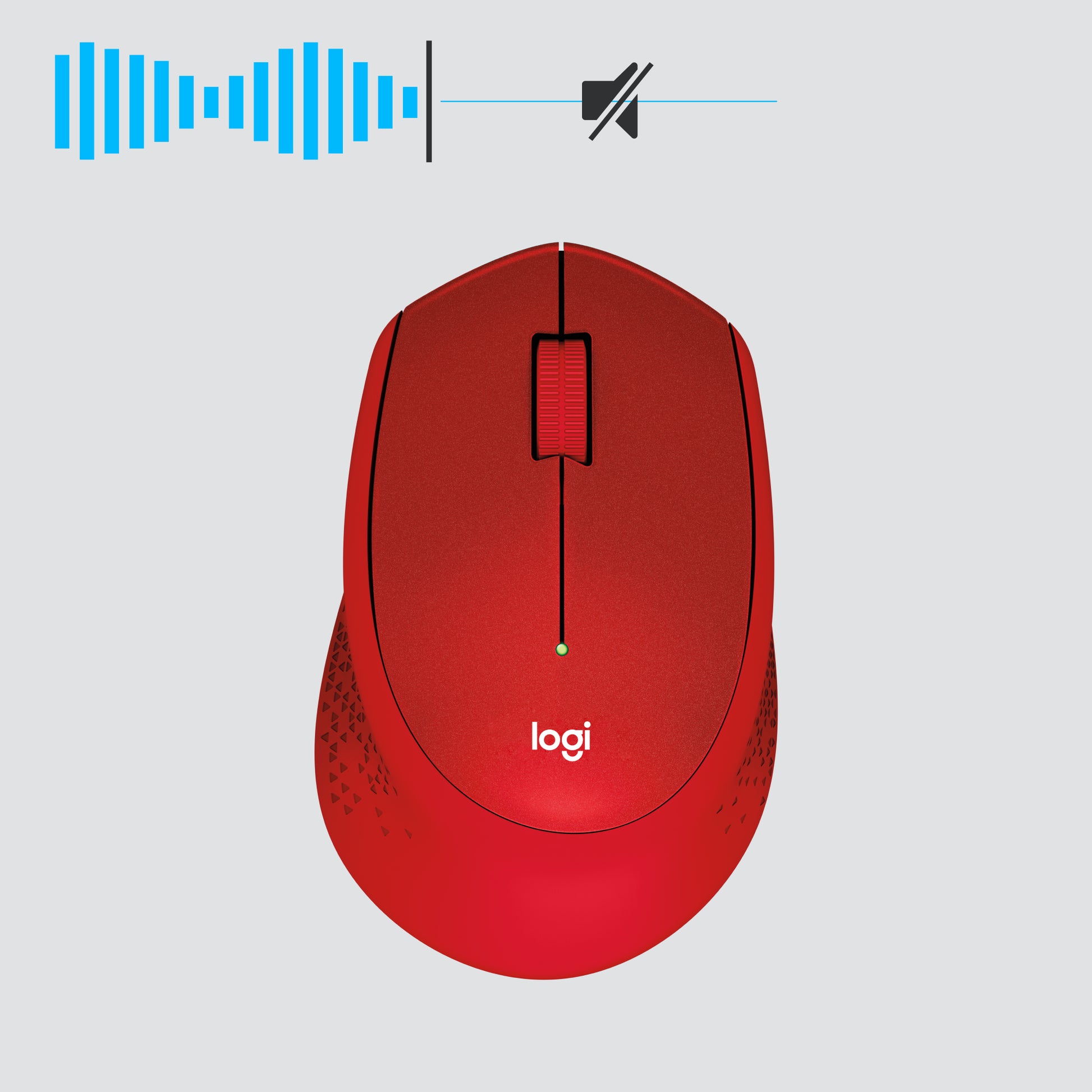 Logitech M330 Silent Plus Maus – kabellos, 2,4 GHz, Silent-Tasten, Rot