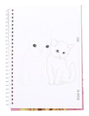 Depesche Malbuch – 13 × 17 cm – 120 Seiten – mit Aufklebern & Buntstiften