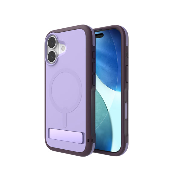 ZAGG Sedona Snap Backcover – für Apple iPhone 17, MagSafe, mit Ständer, Graphen, Violett, bis 4 m Sturzsicher