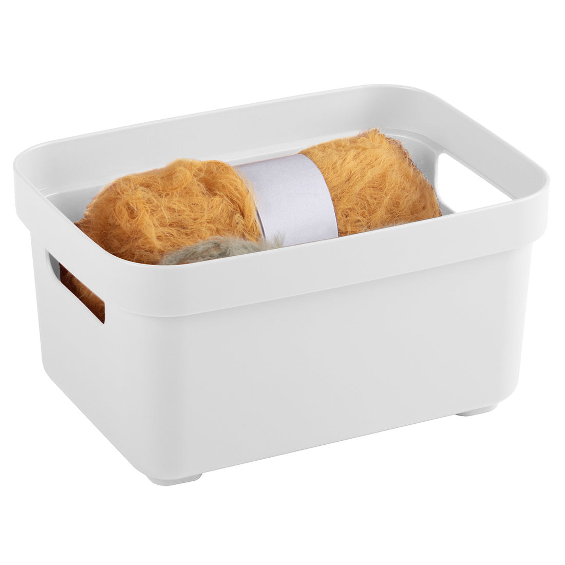Sigma home Aufbewahrungsbox 2,5 l (ohne Deckel) – Kunststoff – Weiss – 177 × 128 × 93 mm