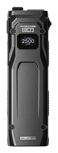 Nitecore Taschenlampe EDC23 – 2500 lm, 280 m, IP54, USB, Akku, 6 Modi – Schwarz