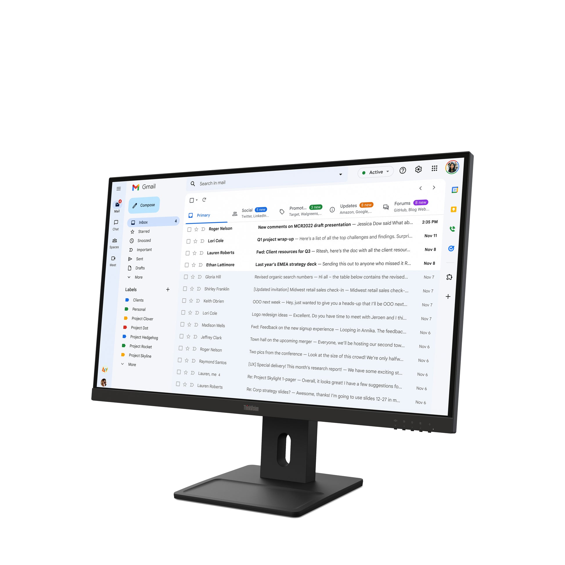 Lenovo ThinkVision E27-40 LED – Monitor, 27" 1920 × 1080 (Full HD), LCD