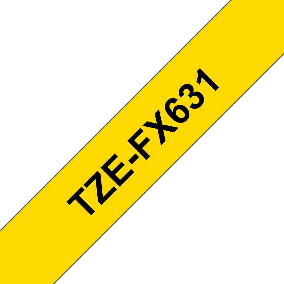 Brother Schriftband – 12 mm × 8 m, gelb, schwarz, TZe