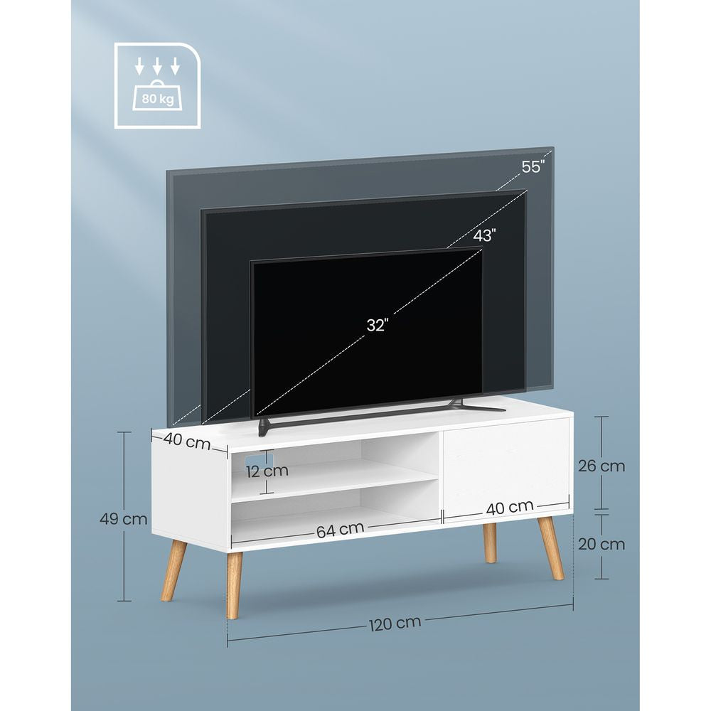 Vasagle TV-Möbel – Weiss, Spanplatte, 110 × 49,5 × 40 cm