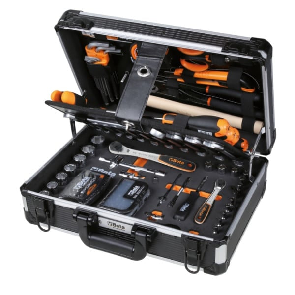 Beta BW2054E-128 Werkzeugkoffer Werkstatt – mit Hammer & Zangen, bestückt