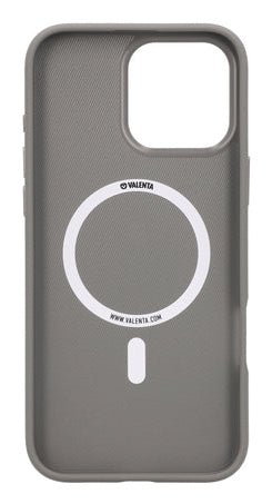 Valenta Backcover Style – für Apple iPhone 16 Pro Max – grau – Kunstleder