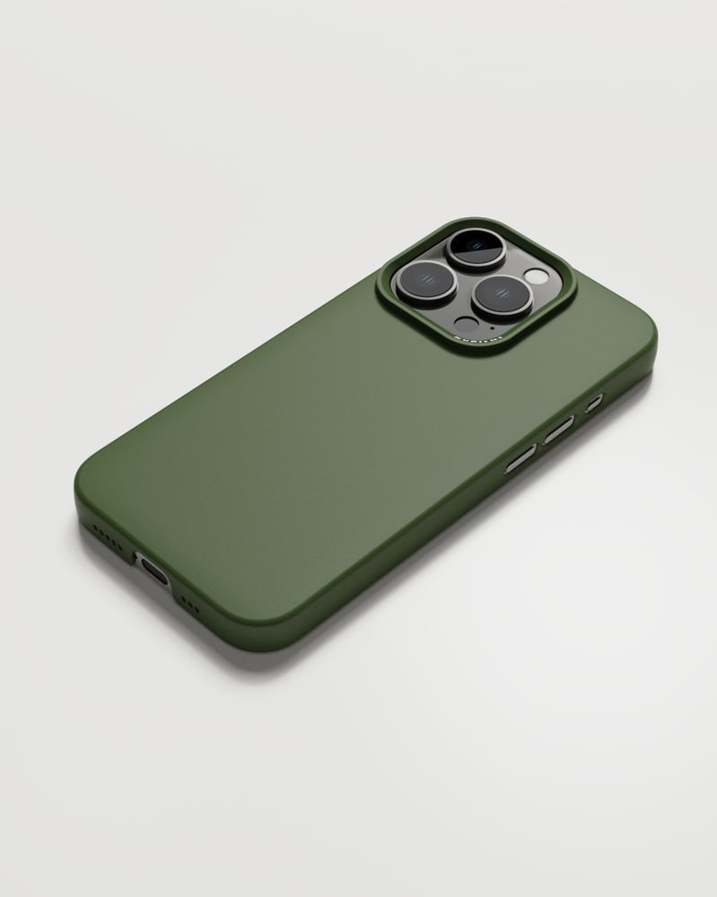 Nudient Backcover – für Apple iPhone 15 Pro, MagSafe, Recycling-Kunststoff, Pine Green