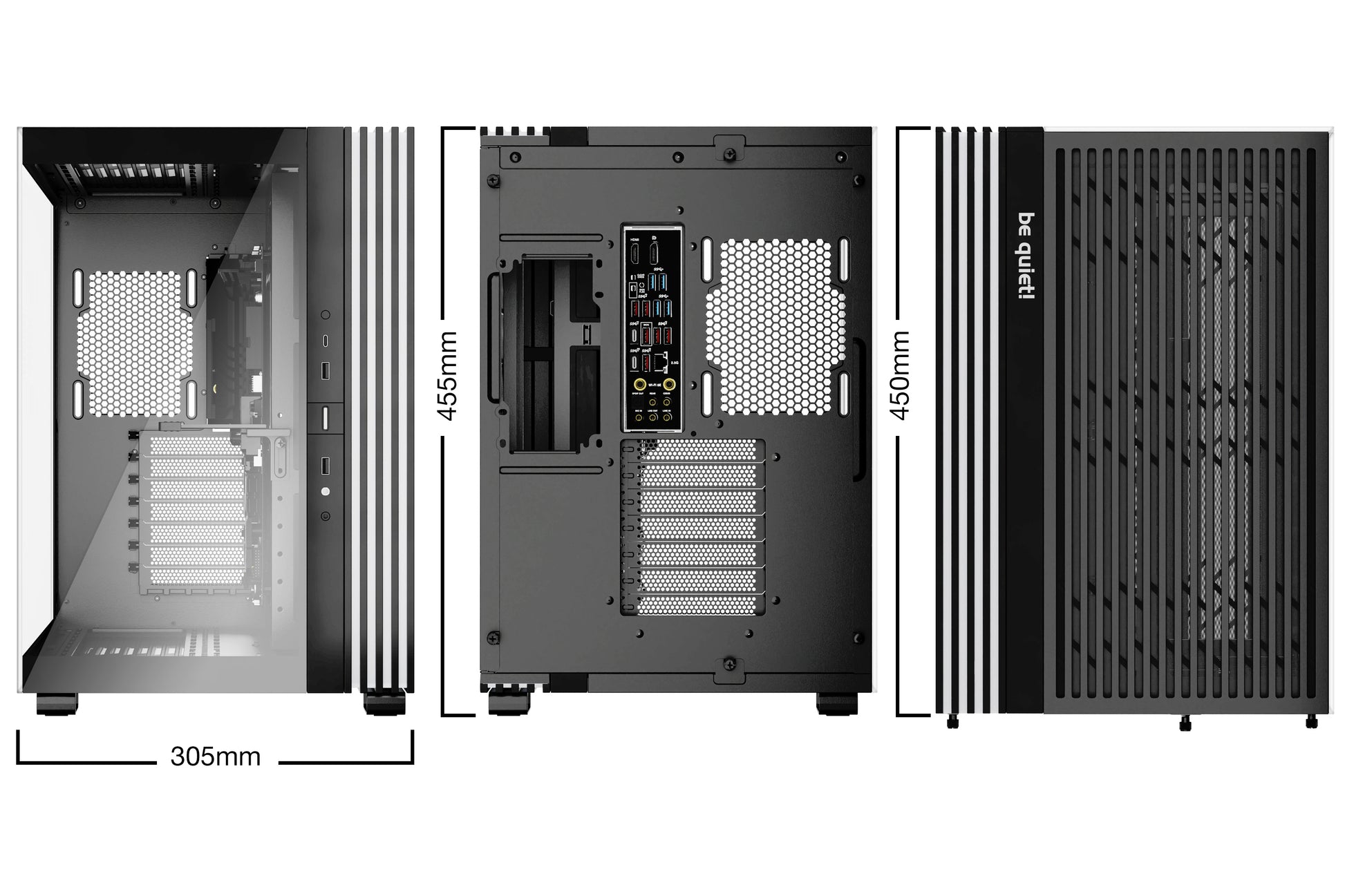 be quiet! be quiet LIGHT BASE 600 DX – PC-Gehäuse – Midi Tower, Seitenfenster, RGB, 7×Slots, 455×305×450 mm, Schwarz