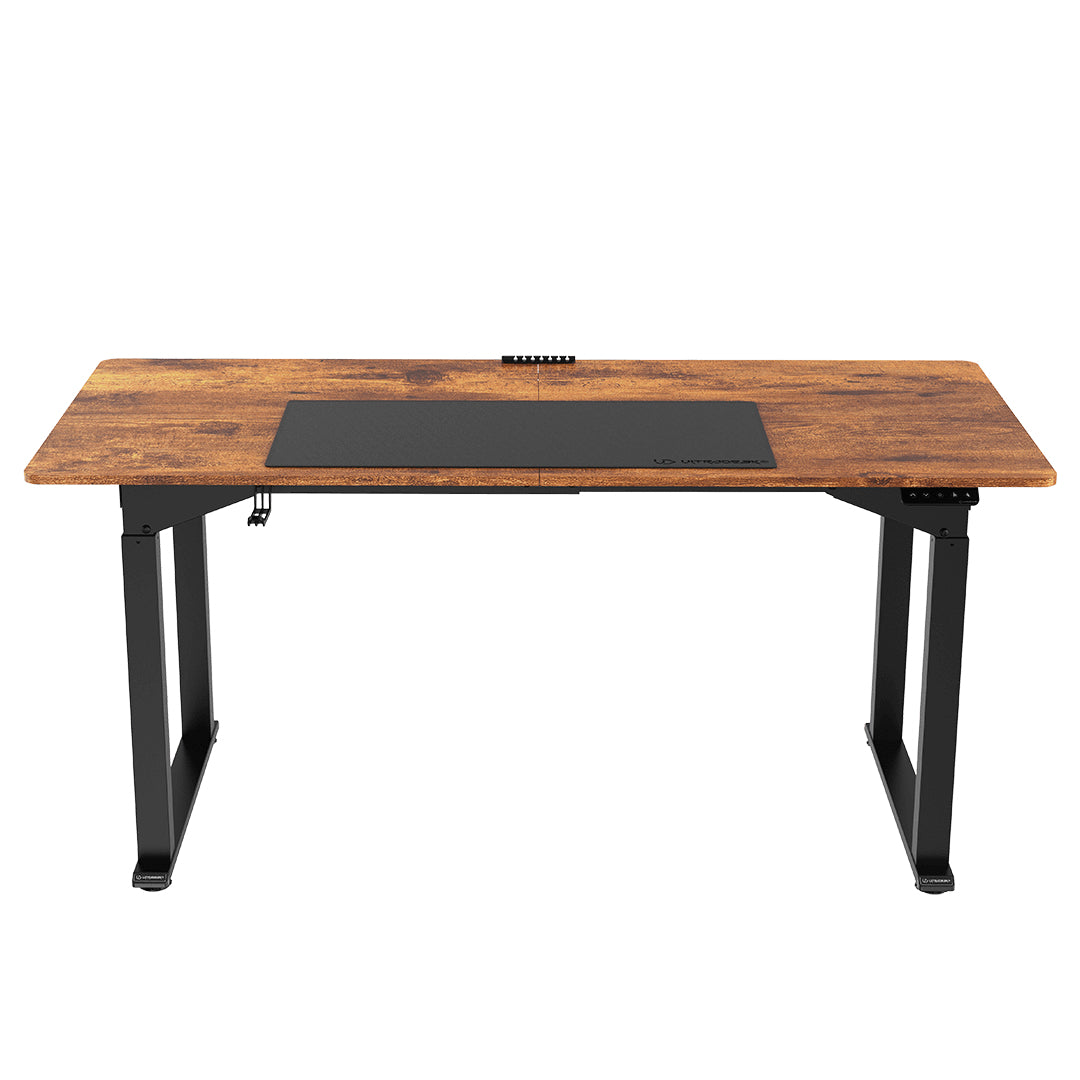 Ultradesk Uplift Gaming-Tisch – 160 × 75 cm, höhenverstellbar, schwarz/braun, Stahl