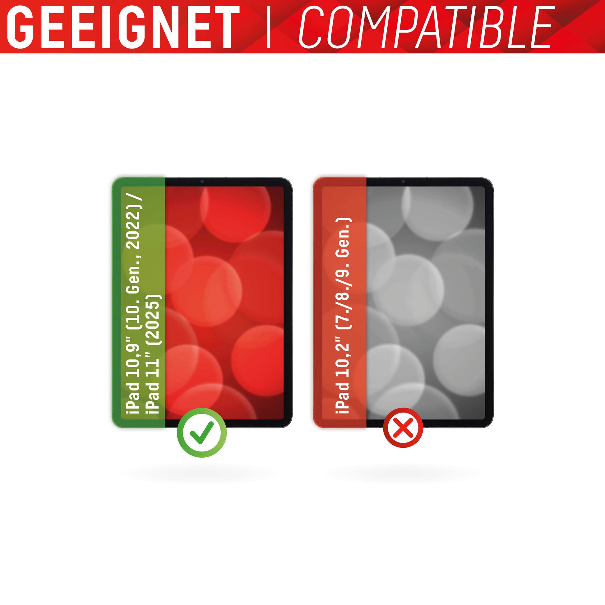 Displex Panzerglas für iPad 10,9" (10. Gen.) / iPad 11" (2025) – 9H, Anti-Fingerprint