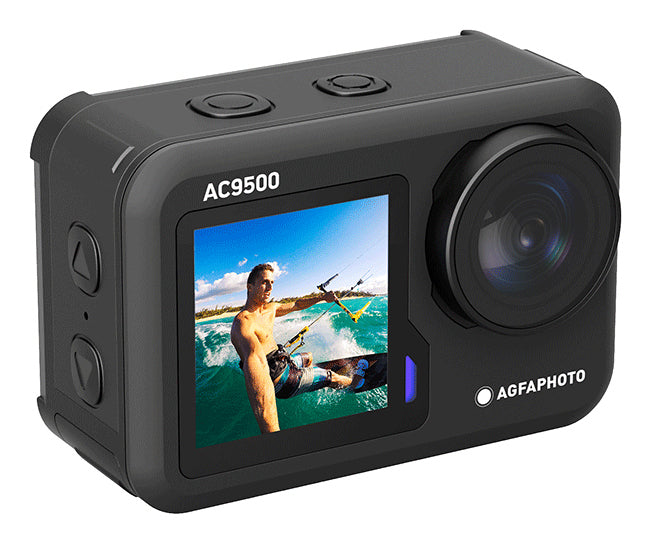 AgfaPhoto Realimove AC9500 – Unterwasserkamera, wasserdicht bis 18 m, 16 MP, 4K, schwarz