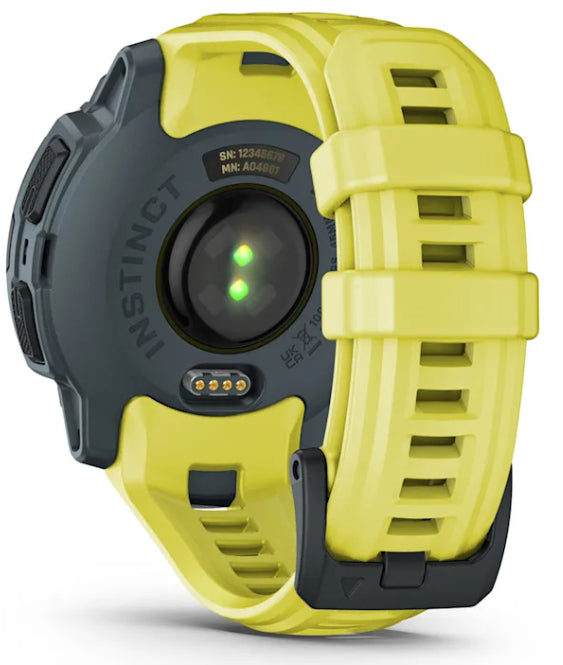Garmin Instinct E 45 mm GPS – Polymer Limette, Sportarmband, Electric Lime, 100 m, für Android, iPhone