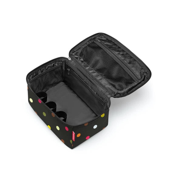 Reisenthel Necessaire Beautycase – 4 l, 27 × 18 × 17 cm – schwarz, Polyester – Dots – 1 Stk.