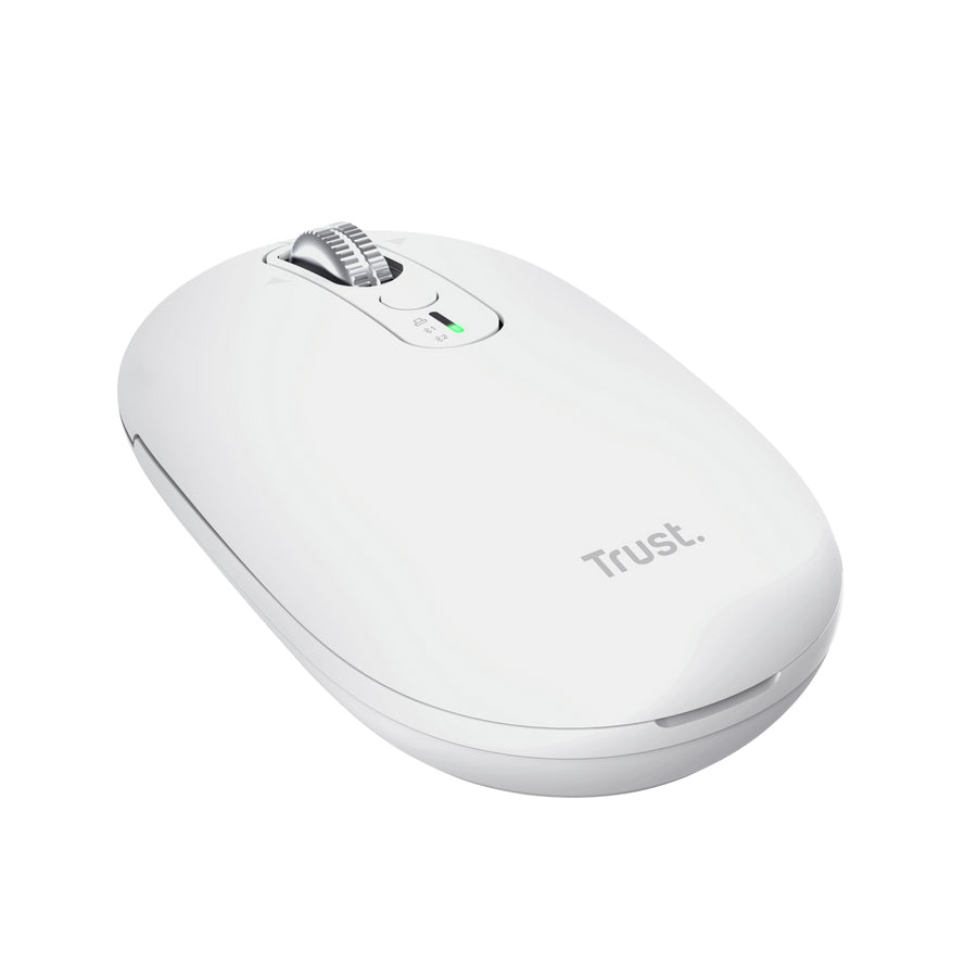 Trust Seron Slim Multi – Maus – Kabellos (Bluetooth/2,4 GHz), 3200 DPI, beidhändig, Weiss